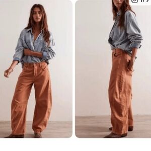 NWT "31" We The Free Good Luck Barrel Jeans Rose